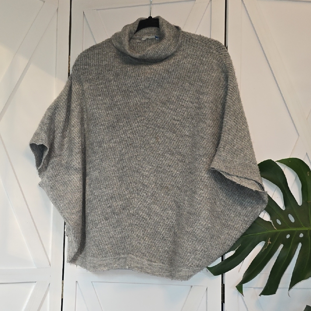 Knit Poncho with Dolman Sleeves